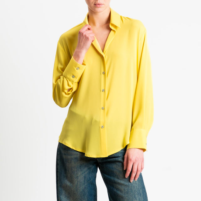 Zeroassoluto-Camicia CLAY MANO SETA - yellow