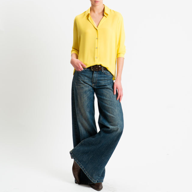Zeroassoluto-Camicia CLAY MANO SETA - yellow