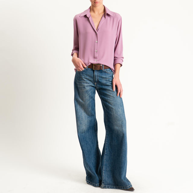 Zeroassoluto-Camicia CLAY MANO SETA - rosa antico