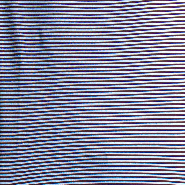 Zeroassoluto-T-shirt girocollo righe in jersey - cielo/moro