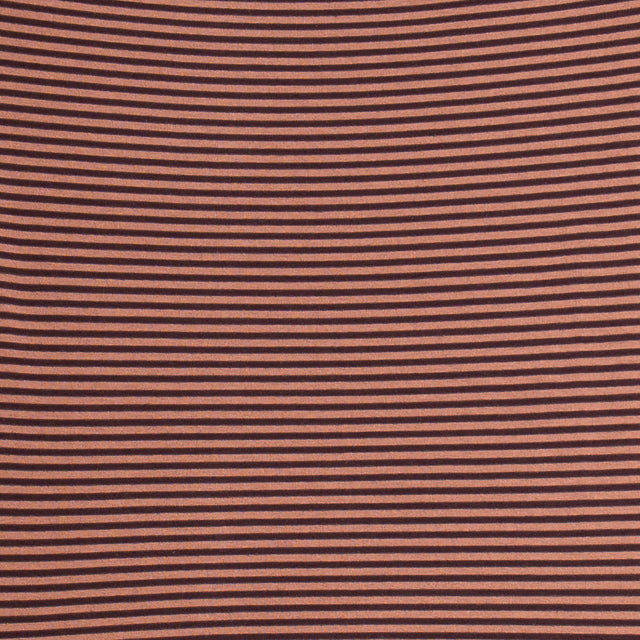 Zeroassoluto-T-shirt CLOE righe in jersey - cuoio/moro