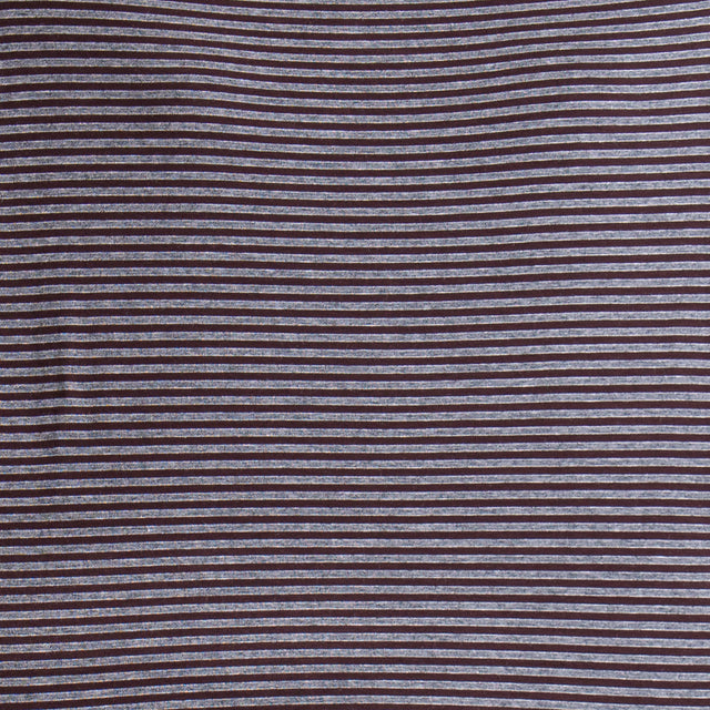 Zeroassoluto-T-shirt girocollo righe in jersey - moro/grigio melange