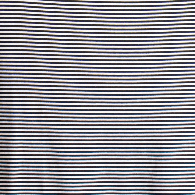 Zeroassoluto-T-shirt girocollo righe in jersey - nero/latte