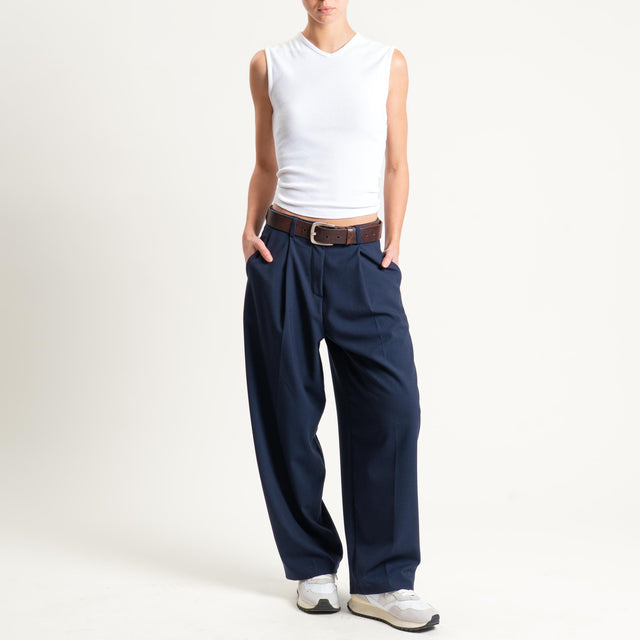 Zeroassoluto-Pantalone GENNY comfort elasticizzato - blu