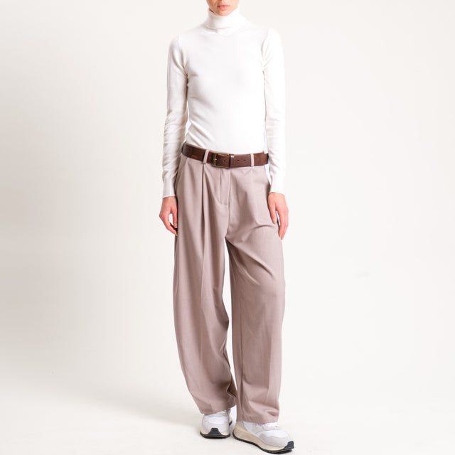 Zeroassoluto-Pantalone GENNY comfort elasticizzato - beige