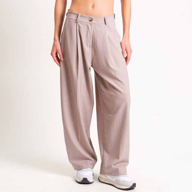 Zeroassoluto-Pantalone GENNY comfort elasticizzato - beige