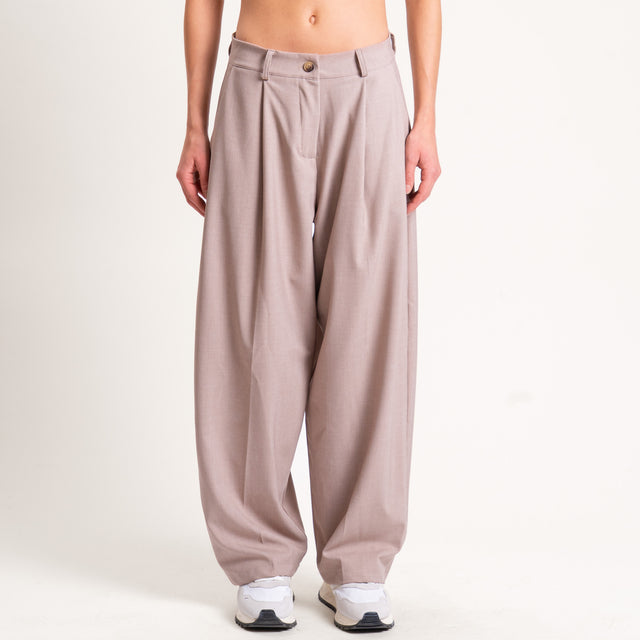 Zeroassoluto-Pantalone GENNY comfort elasticizzato - beige