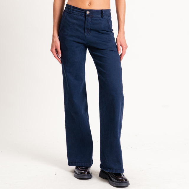 Zeroassoluto-Pantalone LILLY palazzo - blu