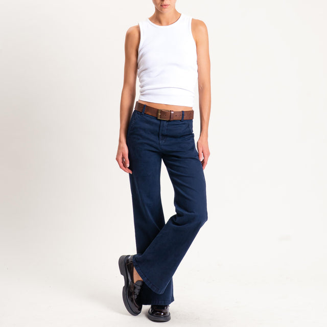 Zeroassoluto-Pantalone LILLY palazzo - blu