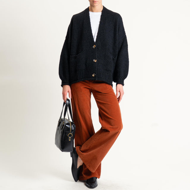 Zeroassoluto-Pantalone LILLY velluto millerighe - rust