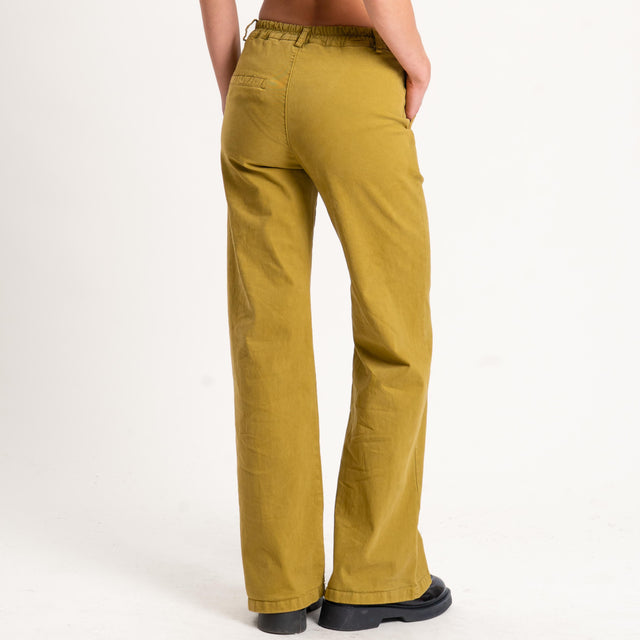 Zeroassoluto-Pantalone LILLY palazzo - oliva