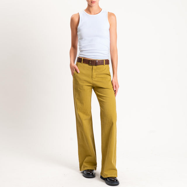 Zeroassoluto-Pantalone LILLY palazzo - oliva