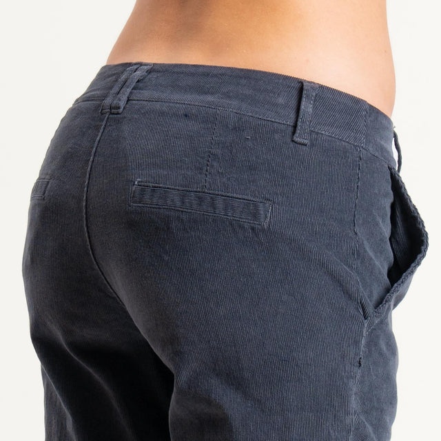 Zeroassoluto-Pantalone LOIS chino velluto millerighe - piombo