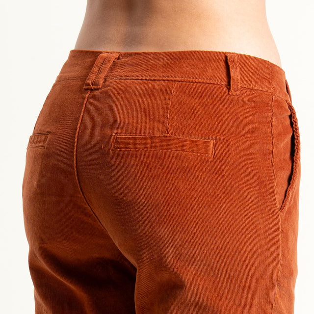 Zeroassoluto-Pantalone LOIS chino velluto millerighe - rust