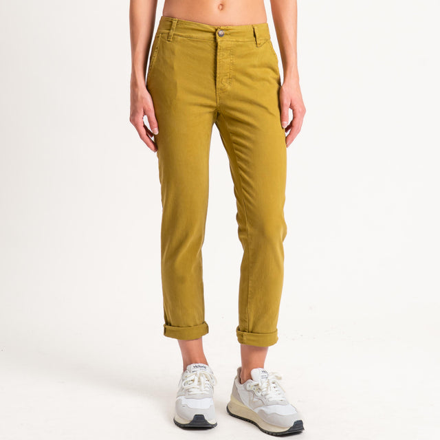 Zeroassoluto-Pantalone LOIS chino elasticizzato - oliva