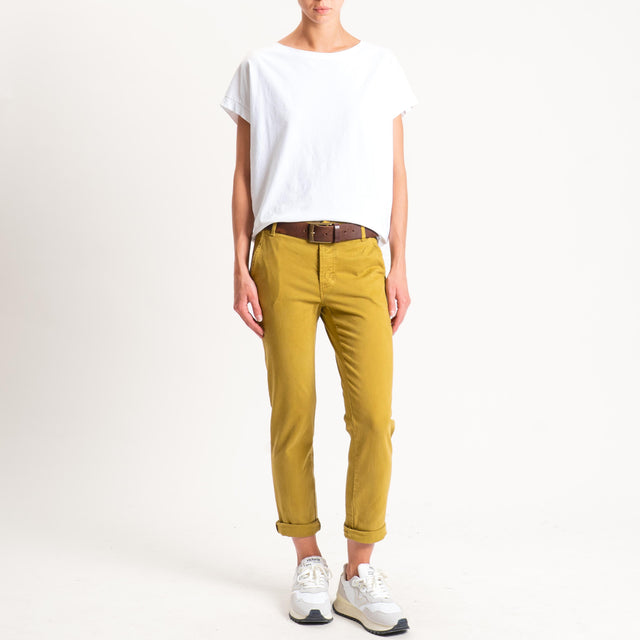 Zeroassoluto-Pantalone LOIS chino elasticizzato - oliva
