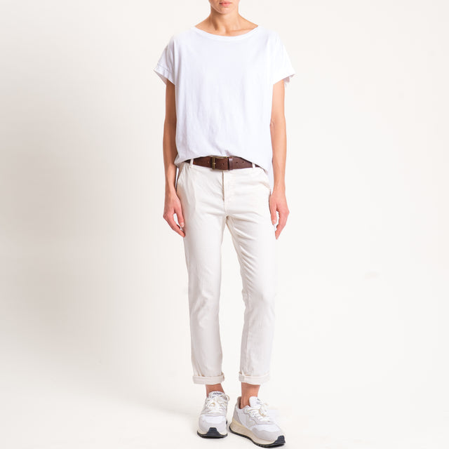 Zeroassoluto-Pantalone LOIS chino cotone elasticizzato - burro