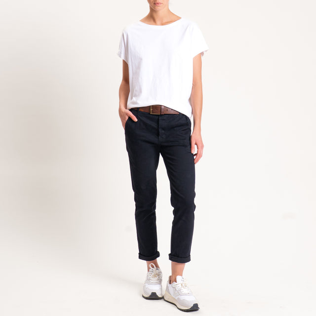 Zeroassoluto-Pantalone LOIS chino cotone elasticizzato - nero