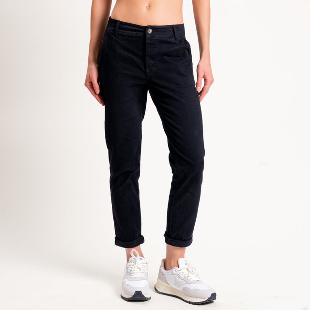 Zeroassoluto-Pantalone LOIS chino cotone elasticizzato - nero