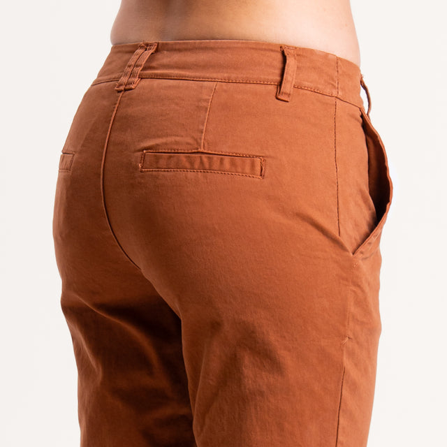 Zeroassoluto-Pantalone LOIS chino cotone elasticizzato - whiskey