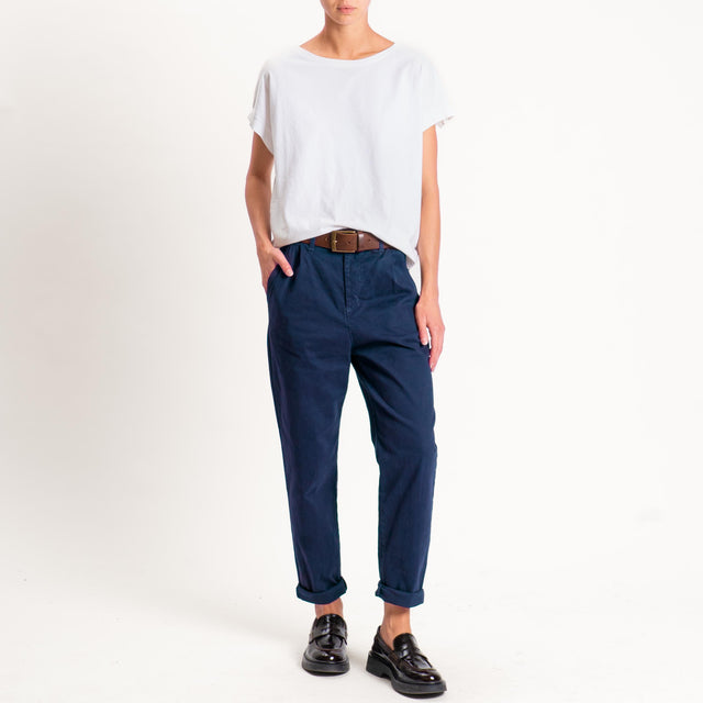 Zeroassoluto-Pantalone LOLA elastico dietro - blu