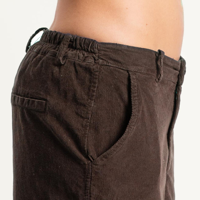 Zeroassoluto-Pantalone LORY velluto millerighe tessuto elasticizzato - moro