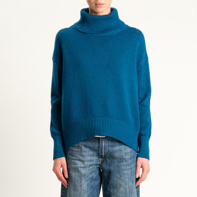Zeroassoluto-Maglia collo alto - ottanio