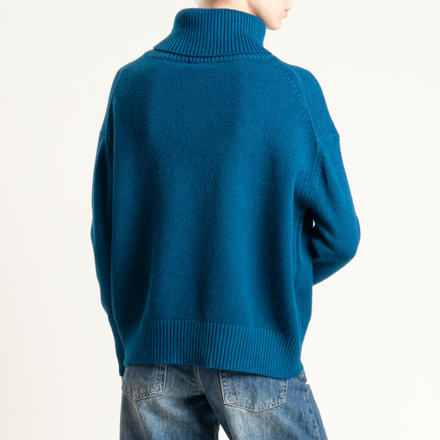 Zeroassoluto-Maglia collo alto - ottanio