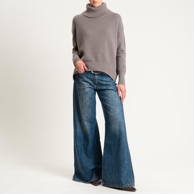Zeroassoluto-Maglia collo alto - taupe