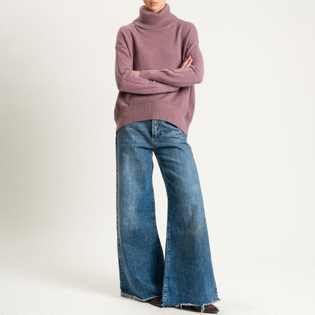Zeroassoluto-Maglia collo alto - mauve