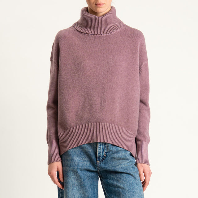 Zeroassoluto-Maglia collo alto - mauve
