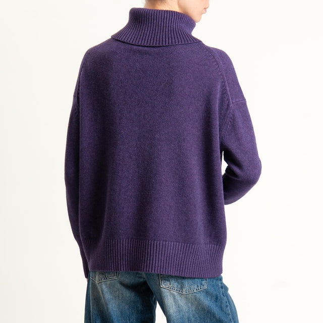 Zeroassoluto-Maglia collo alto - uva