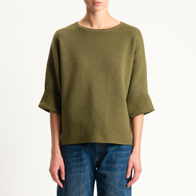 Zeroassoluto-Maglia scatola manica 3/4 - olio