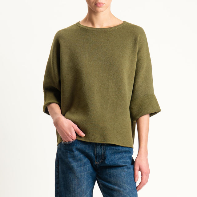 Zeroassoluto-Maglia scatola manica 3/4 - olio