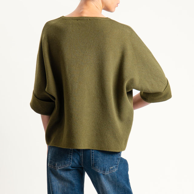 Zeroassoluto-Maglia scatola manica 3/4 - olio