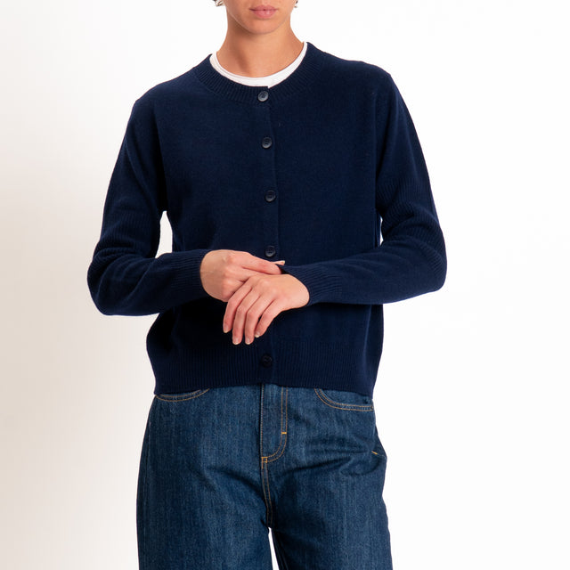 Zeroassoluto-Cardigan 100% LANA MERINO - Blu