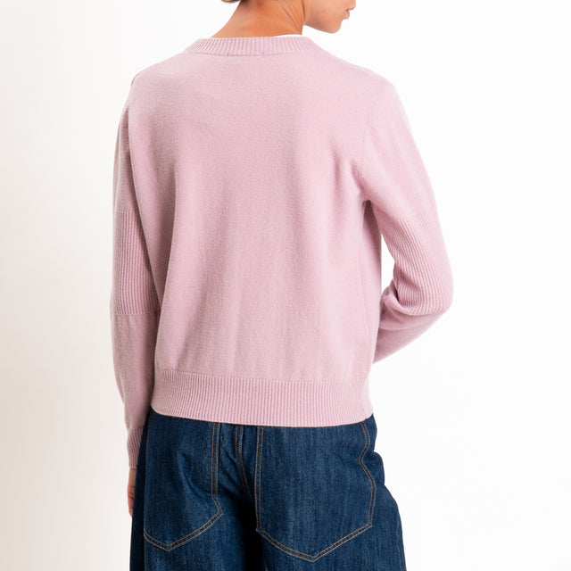 Zeroassoluto-Cardigan 100% LANA MERINO - rosa