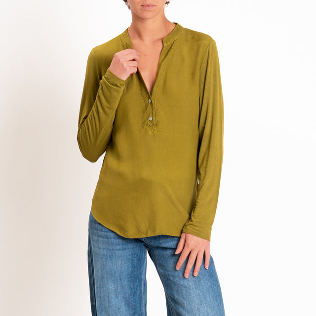 Zeroassoluto-Camicia chester manica lunga - olio