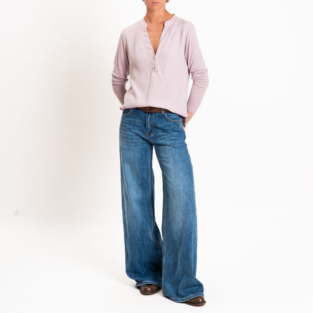 Zeroassoluto-Camicia chester manica lunga - rose
