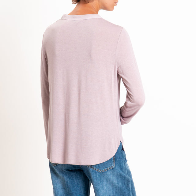 Zeroassoluto-Camicia chester manica lunga - rose