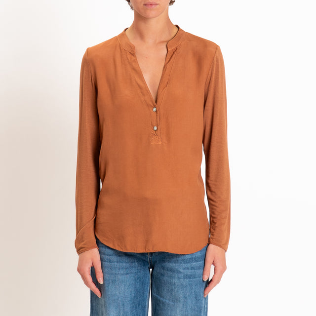 Zeroassoluto-Camicia chester manica lunga - rust