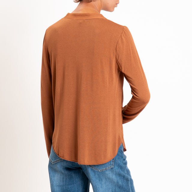 Zeroassoluto-Camicia chester manica lunga - rust