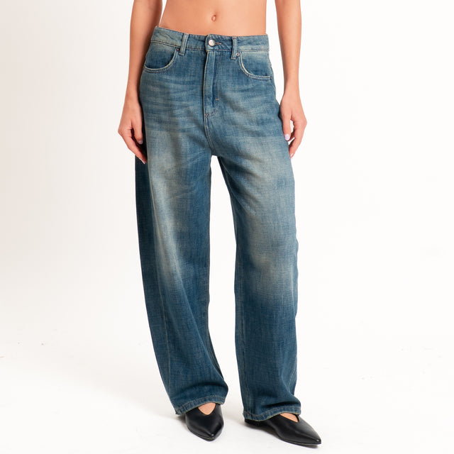 Zeroassoluto-Jeans ANKLE mom fit - denim stone washed