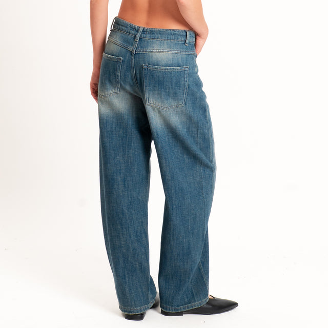 Zeroassoluto-Jeans ANKLE mom fit - denim stone washed
