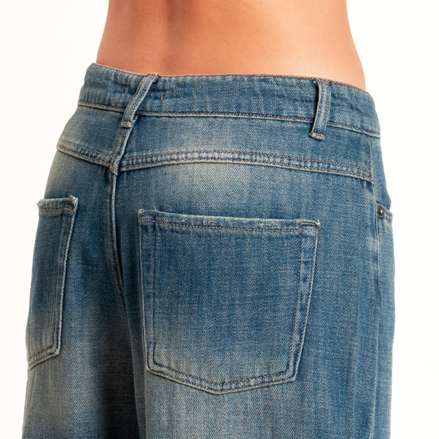 Zeroassoluto-Jeans ANKLE mom fit - denim stone washed