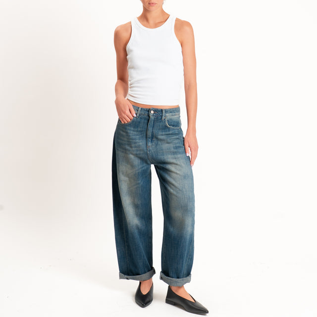 Zeroassoluto-Jeans ANKLE mom fit - denim stone washed