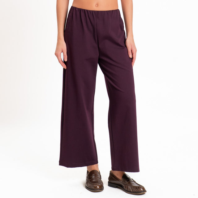 Zeroassoluto-Pantalone BALY punto milano elastico - vino