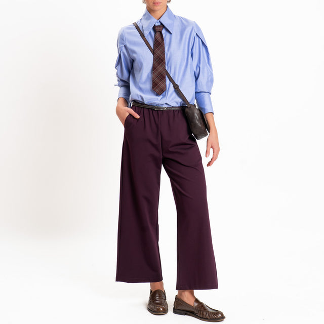 Zeroassoluto-Pantalone BALY punto milano elastico - vino