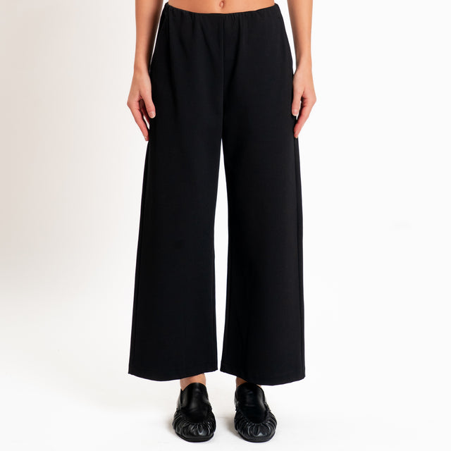 Zeroassoluto-Pantalone BALY punto milano elastico - nero