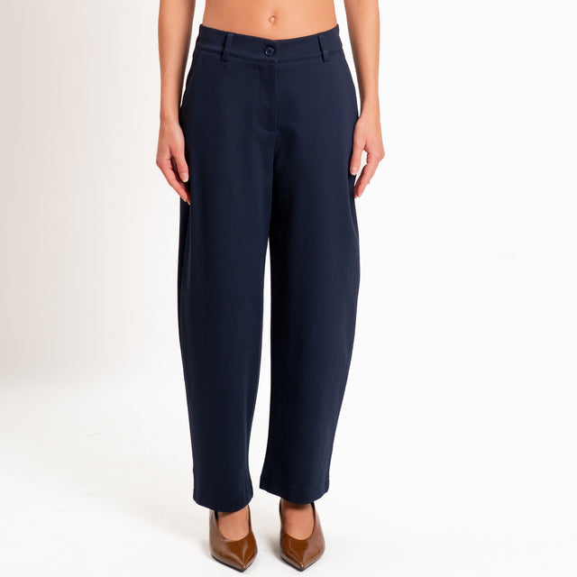 Zeroassoluto-Pantalone BECKY punto milano - blu
